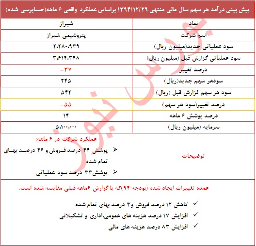 تعدیل منفی 55 درصدی در این نماد پتروشیمی