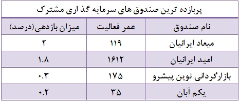 81 صندوق سرمایه گذاری مشترک میزبان بازدهی منفی