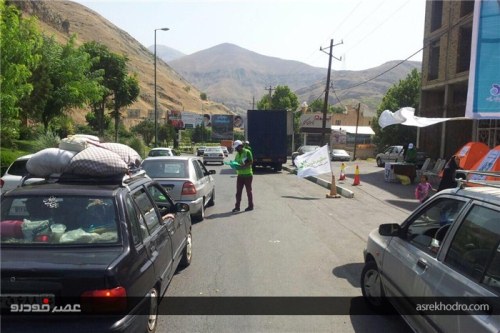 جاده چالوس توسط عظیم خودرو پاکسازی شد