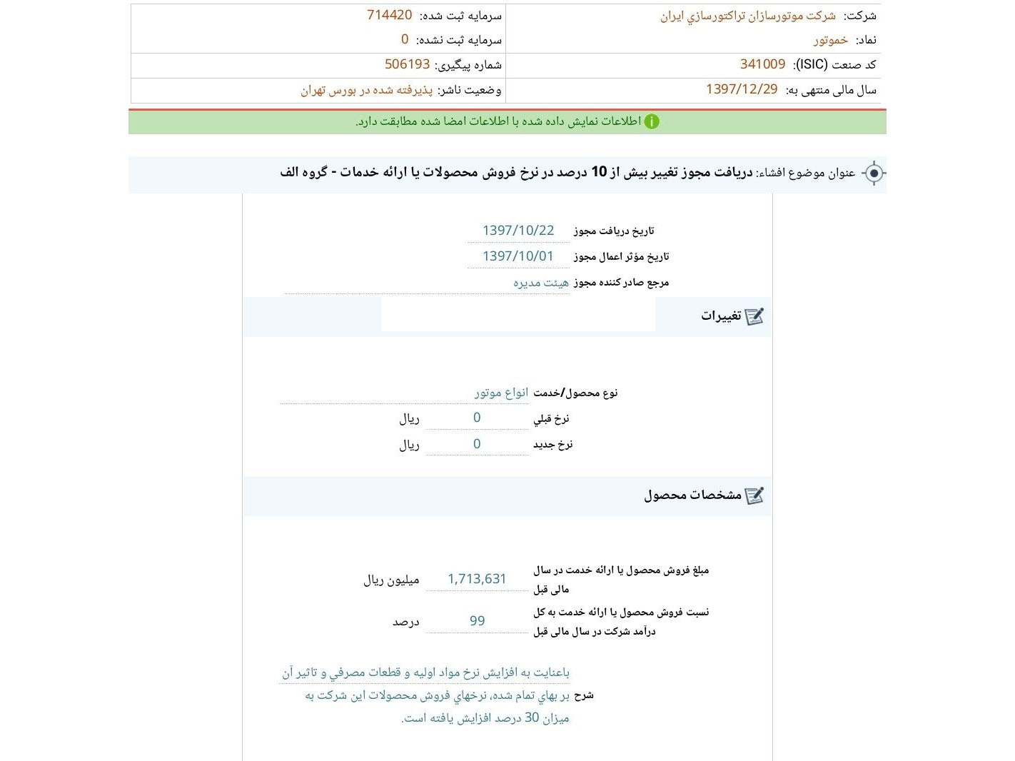 پذیرش نماد معاملاتی «خموتور» در بورس*****