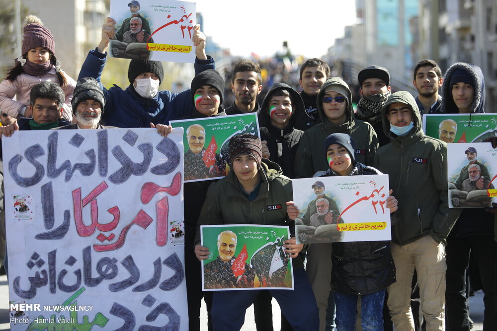 سرما، مانع حضور پرشور مردم در راهپیمایی ۲۲ بهمن نشد!