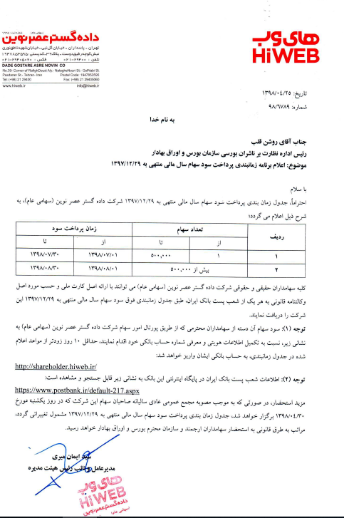 «های وب» در مسیر پرداخت سود