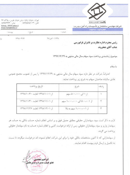 «بالاس» در مسیر پرداخت سود