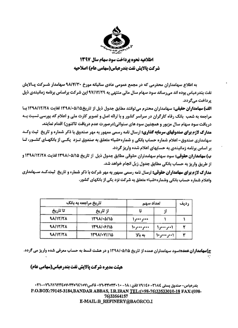 «شبندر» آماده پرداخت سود شد