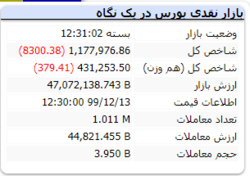 باز هم شاخص منفی در انتهای بازار