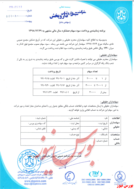 آخرین خبر‌ها از مجامع امروز ۱۳۹۹/۰۳/۲۶