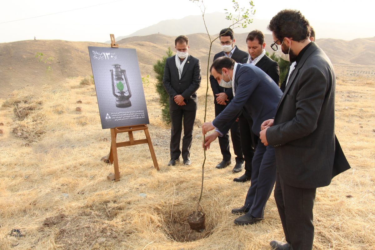 نکوداشت ۱۳۰ شهید خانواده گروه توسعه ملی با کاشت ۱۳۰ درخت