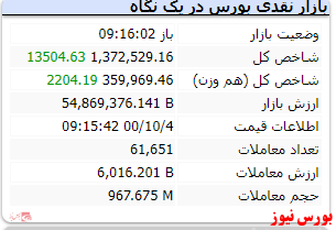 شاخص در دقایق ابتدایی رشد ۱۳ هزارواحدی دارد