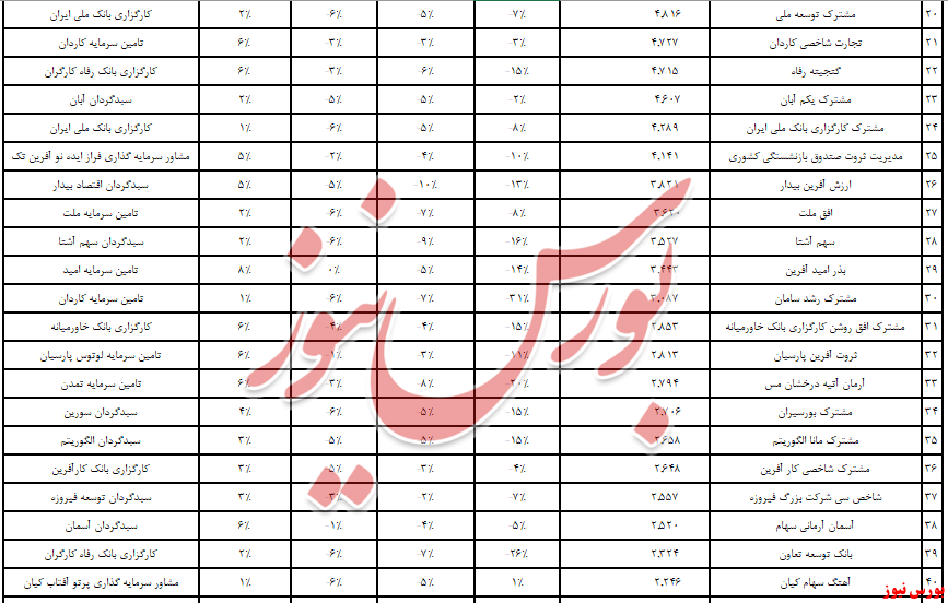 تزریق ۲,۴ همتی به صندوق‌های سرمایه‌گذاری در سهام/ مدیریت کارگزاری بانک‌دی به قعر عملکرد سالانه رسید!