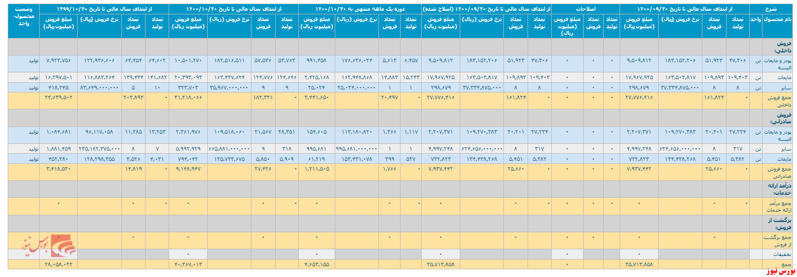 گزارش فعالیت ماهانه 