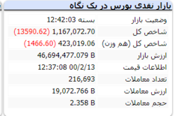 باز هم شاخص منفی در پایان بازار