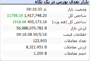 شاخص رشد ۱۱ هزار واحدی دارد