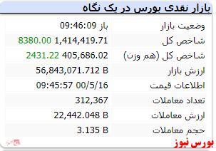 شاخص کل با کمی کاهش به عدد ۸ هزار واحدی رسید