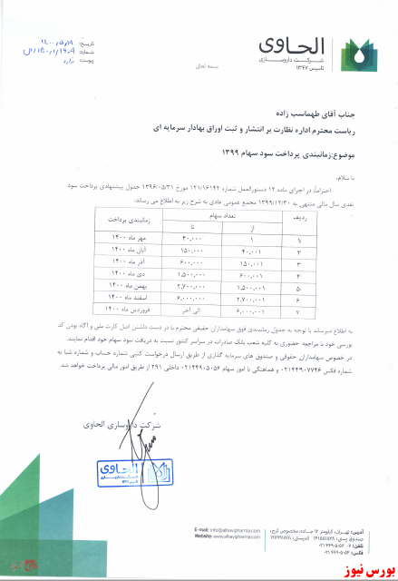 زمانبندی پرداخت سود نقدی شرکت ها بورس نیوز اخبار مهم بورس اخبار مجامع بورسی