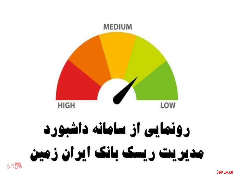 سامانه داشبورد+بورس نیوزرونمایی از سامانه داشبورد مدیریت ریسک بانک ایران زمین