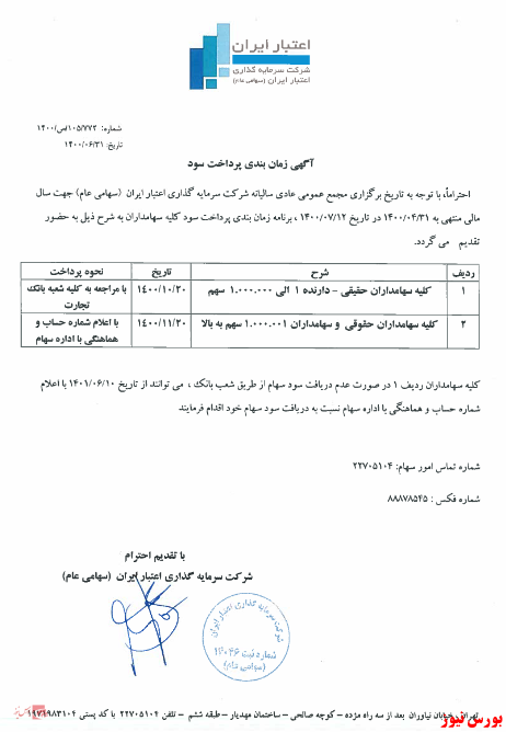 آخرین اخبار مجامع امروز ۱۴۰۰/۰۷/۰۱