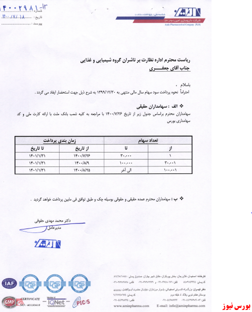 آخرین اخبار مجامع امروز ۱۴۰۰/۰۷/۲۰