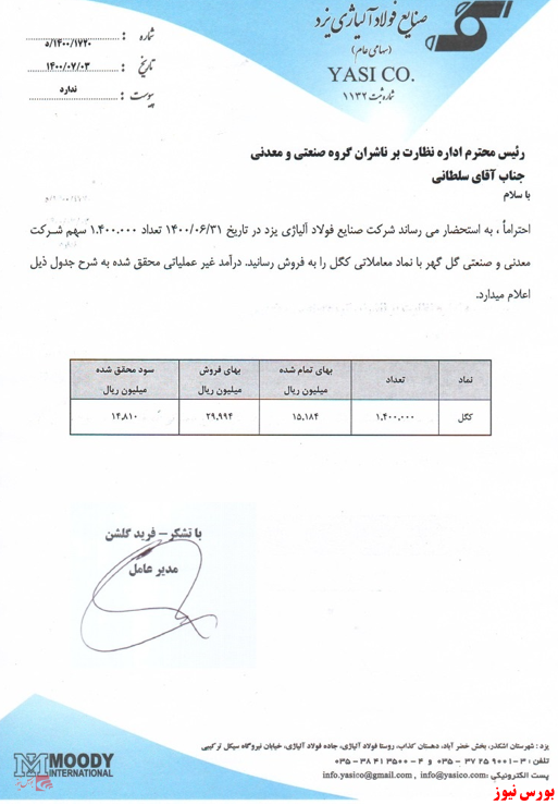 فروش بیش از یک میلیون سهم 