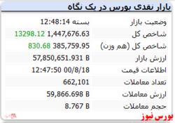 رنگ سبز شاخص کل با رشد ۱۳ هزار واحدی