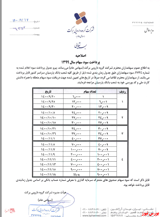 آخرین اخبار مجامع امروز ۱۴۰۰/۰۹/۲۰