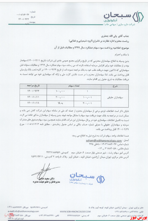 آخرین اخبار مجامع امروز ۱۴۰۰/۰۹/۲۴