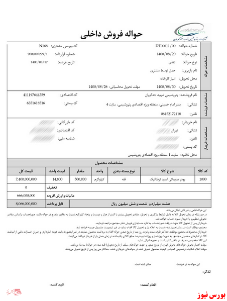 پرده&zwnj;برداری از تخلف احتمالی مدیران پتروشیمی تندگویان دریک مزایده+مستندات