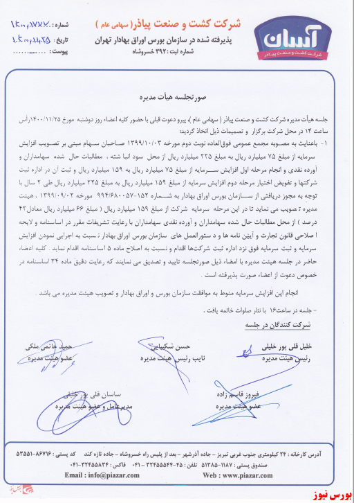 افزایش سرمایه 