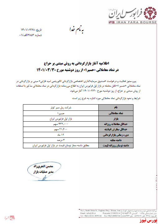 بازارگردانی به روش مبتنی بر حراج 