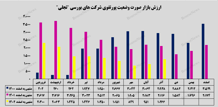 رشد ۳۳ درصدی ارزش بازار پرتفوی بورسی