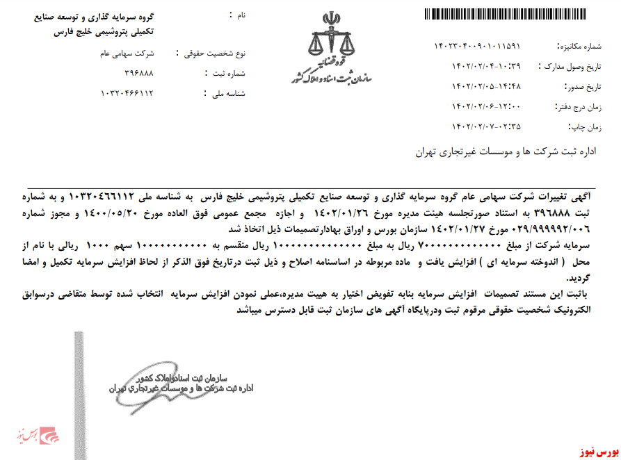 افزایش سرمایه