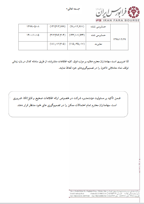 شفاف سازی از آخرین وضعیت