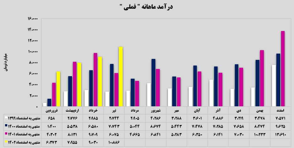 فملی ۲۱ درصد رشد کرد