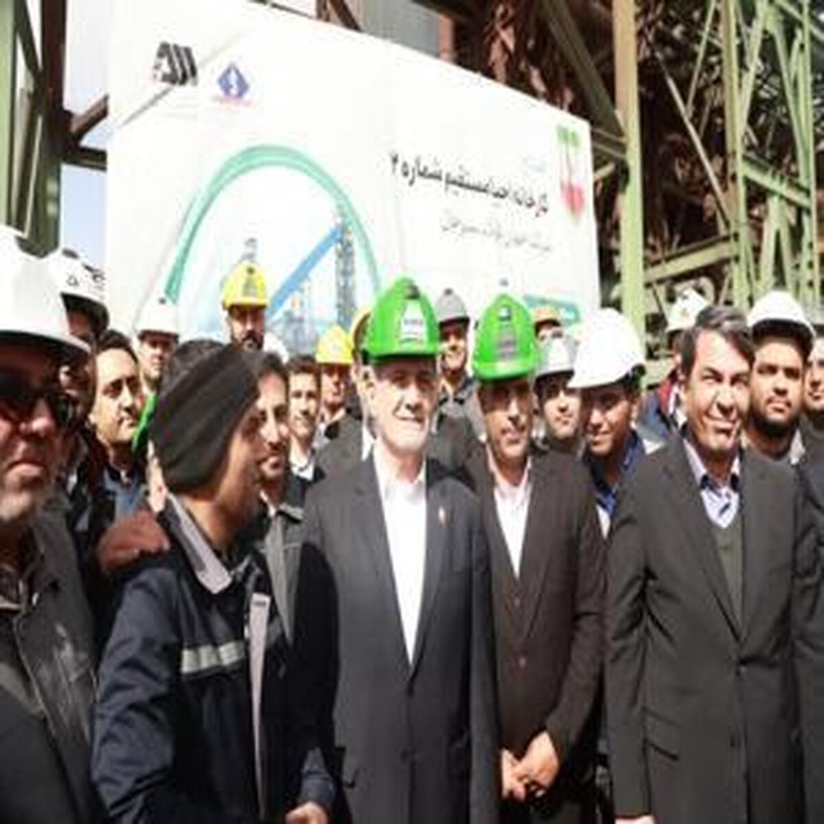 افتتاح واحد شماره ۲ تولید آهن اسفنجی گلگهر توسط رئیس جمهور