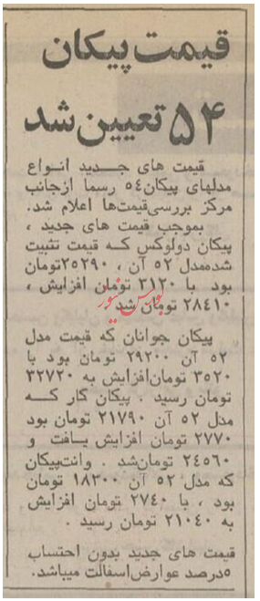 وقتی قیمت برترین خودرو ایرانی به ۳۲ هزار و ۷۲۰ تومان رسید!