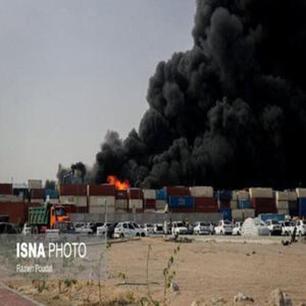 محموله آتش‌سوزی شده در بندر رجایی، خارج از کنترل گمرک قرار داشت