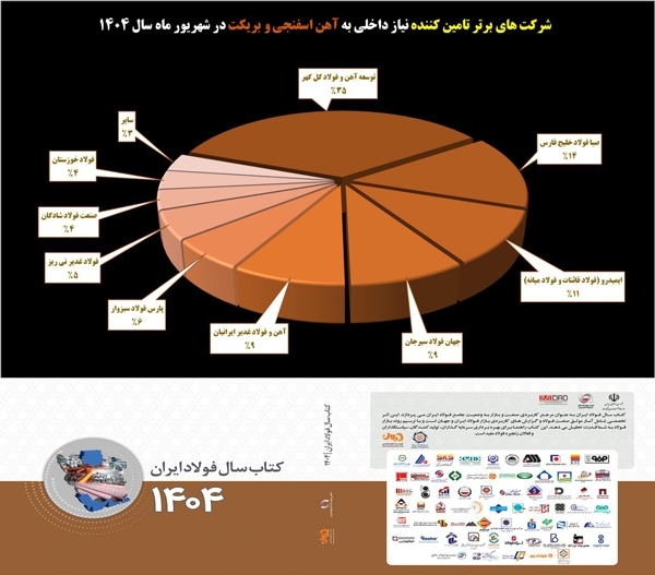 تسلط ۳ شرکت فولادی معدنی بر بازار آهن اسفنجی و بریکت/ 9 مهر ساعت 8 صبح