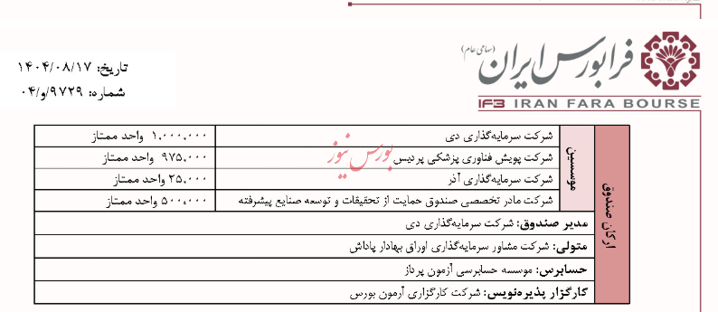 پذیره‌نویسی صندوق سرمایه‌گذاری جسورانه
