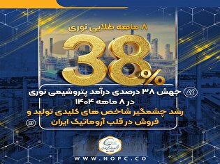 جهش ۳۸ درصدی درآمد پتروشیمی نوری در ۸ ماهه ۱۴۰۴/رشد چشمگیر شاخص‌های کلیدی تولید و فروش در قلب آروماتیک ایران