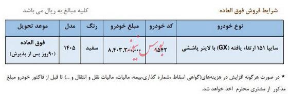 برگزاری فروش فوق العاده وانت سایپا ۱۵۱