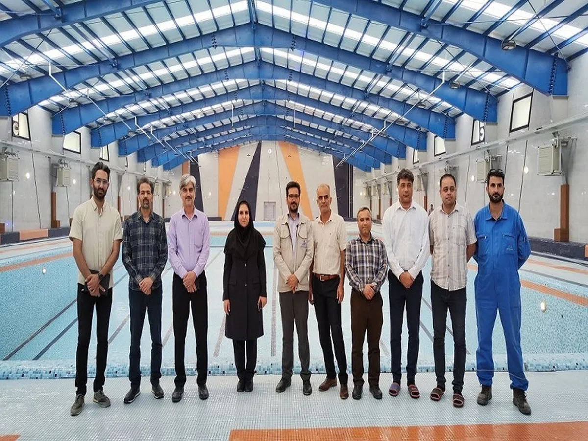 استخر شهرک شهید محمد منتظری بازسازی ونوسازی و پس از ۵ سال آبگیری شد