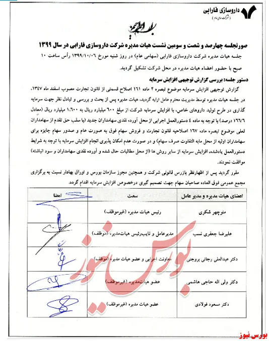 افزایش سرمایه ۱۶۶.۶درصدی 