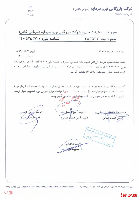 سرمایه زیرمجموعه 