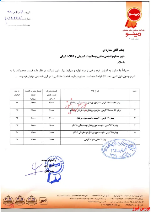 افزایش نرخ 