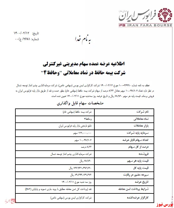 عرضه سهام مدیریتی غیرکنترلی 