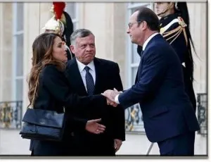 غیرتی شدن ملک عبدالله بخاطر لمس بدن همسرش توسط رئیس جمهور! +عکس