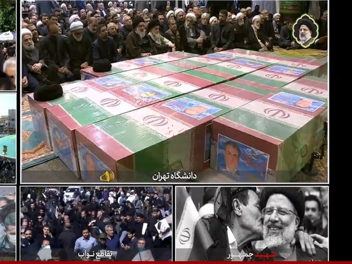 مراسم تشییع شهدای خدمت در دانشگاه تهران