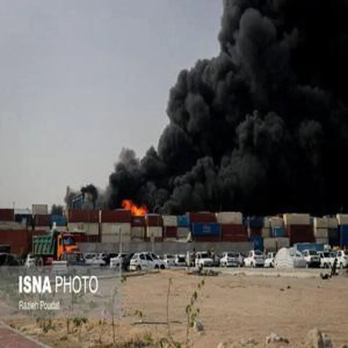 محموله آتش‌سوزی شده در بندر رجایی، خارج از کنترل گمرک قرار داشت