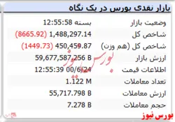 شاخص در آخرین روز کاری افت ۸ هزار واحدی داشت