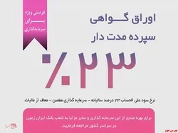 فرصت ویژه سرمایه گذاری با گواهی سپرده مدت دار ۲۳ درصدی بانک ایران زمین