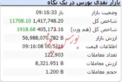 شاخص رشد ۱۱ هزار واحدی دارد